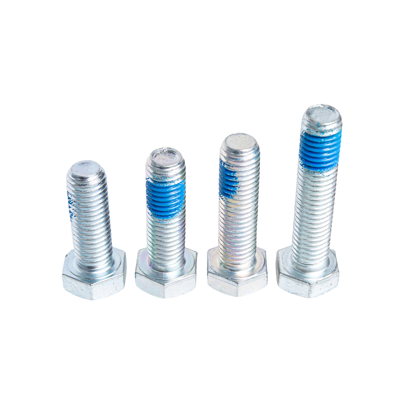 Parafusos hexagonais de aço carbono galvanizado grau 8.8, parafusos de meia rosca estendidos de alta resistência