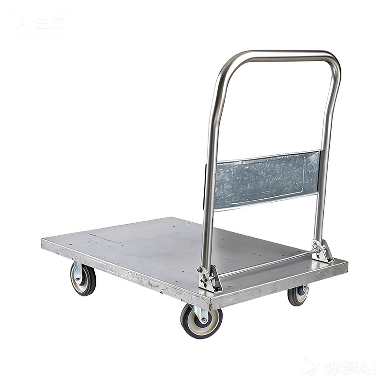 Carrinho de aço resistente, carrinho de carga, transportador, carrinho doméstico, reboque portátil, carrinho pequeno dobrável, carrinho puxado à mão